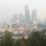 downtown seattle in smoke