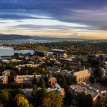 Aerial shot of the University of Washington campus in Seattle