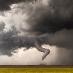 stormcloud in front of field