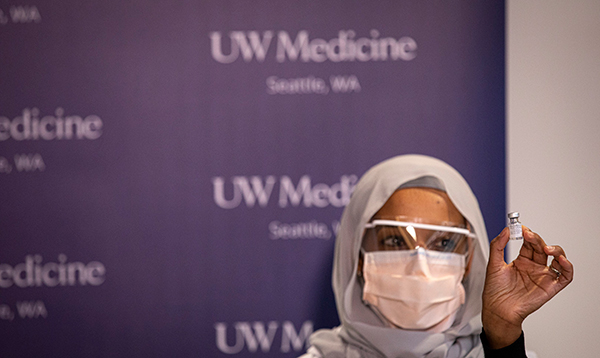 In pandemic milestone, UW brings COVID-19 vaccines to frontline healthcare workers
