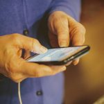 Person holding phone