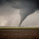 funnel cloud on dark background