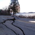 cracked pavement on highway