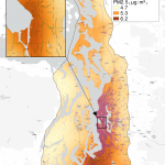 Pollution map Puget Sound region
