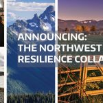 images of Northwest landscapes with announcement text