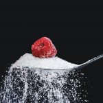 spoonful of sugar with raspberry on top