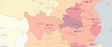 Interactive map of coronavirus outbreak in China