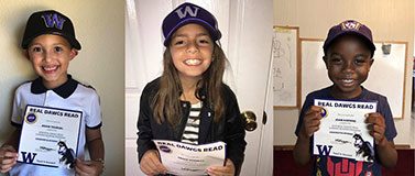 Participants in the Real Dawgs Read program