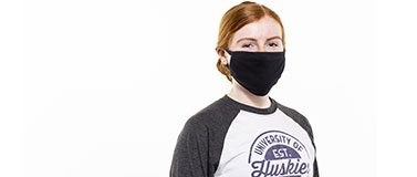 uw student wearing mask crop
