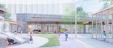 Haring Center courtyard rendering
