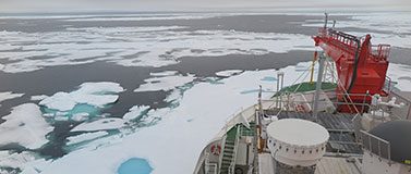 This photo of sea ice on the Wandel Sea north of Greenland was taken Aug. 16, 2020, from the German icebreaker Polarstern, which passed through the area as part of the year-long MOSAiC Expedition. This area used to remain fully covered in ice throughout the year. Satellite images show that Aug. 14, 2020, was a record low sea ice concentration for this region, at 50%.Felix Linhardt/Kiel University