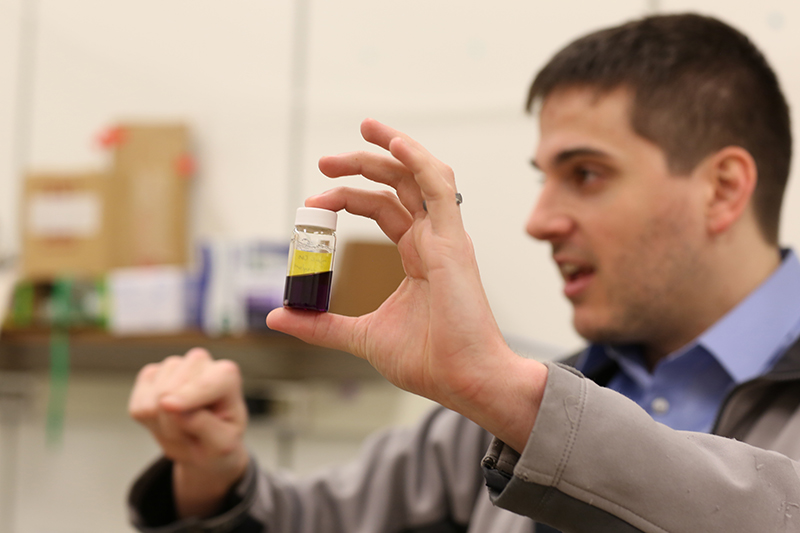 Jeff's work centers on the chemical makeup of the semiconductor film where the sun's rays are converted to electricity.