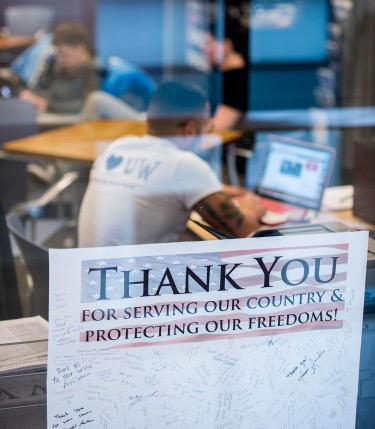 Completely staffed by student veterans, the Office of Student Veteran Life works to bridge the gap between the veteran community and the rest of campus.