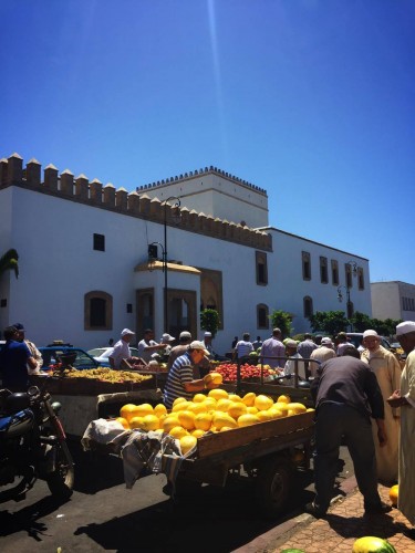 On Amin’s first day in Rabat, Morocco, she wandered the Medina and took in the colors — and the loud negotiating.