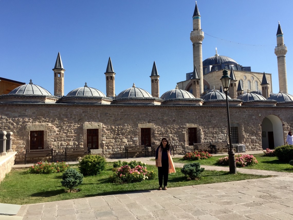 In Konya, Turkey, Amin visited the tomb of 13th-century mystic and poet Rumi. “I was in dhikr,” she says, “the same joy for love that caused Rumi to toss his head back and twirl in the middle of a bazaar for the first time.”