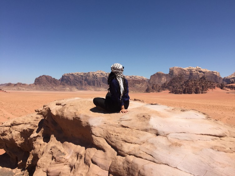 In Wadi Rum, Jordan, Amin spent her days cooking zarb — Bedouin barbecue — as well as driving in the dunes, climbing boulders and stargazing.