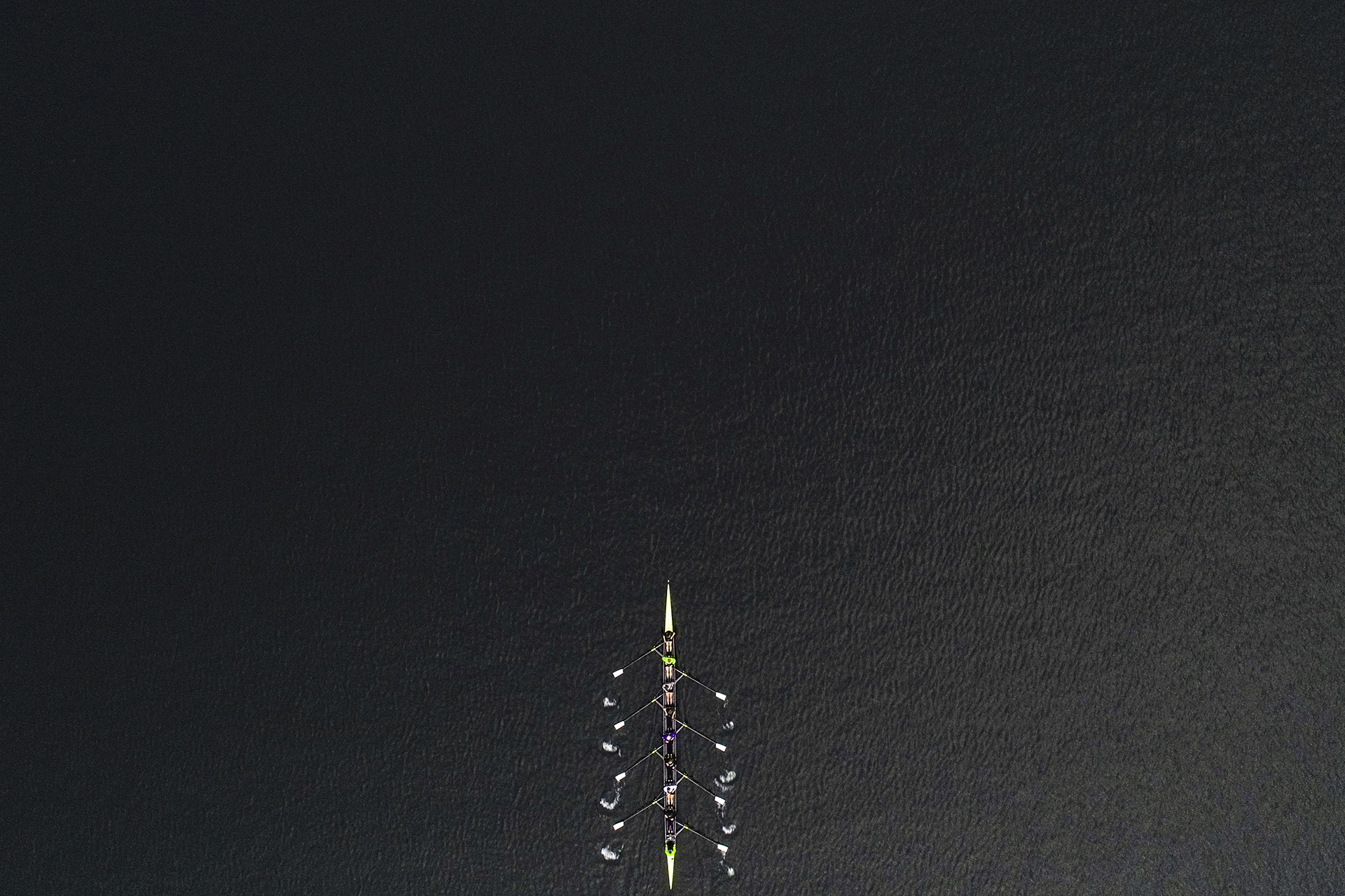 In 2019, the top-ranked Washington Women’s Rowing team won the NCAA championship, their second national title under head coach Yasmin Farooq. (Photo by Mark Stone)