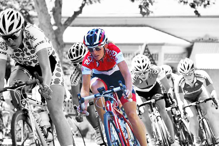 Johanna Trueblood in cycling race