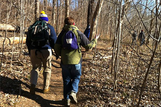 Day hikes—such as this one at Billy Goat Trail, MD—are one of the many activities organized by the D.C. Dawgs alumni chapter.