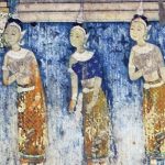 Detail from a mural in the Royal Palace in Phnom Penh.