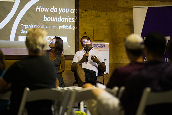 Vikram Jandhyala leads a panel on the role of design in innovation and education.