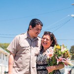 David De la Cruz and his mother, Berta