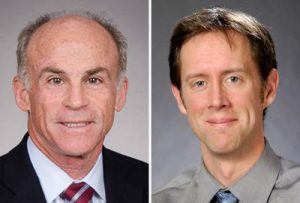 Portraits of Charles Bernick and Kris Rhoades