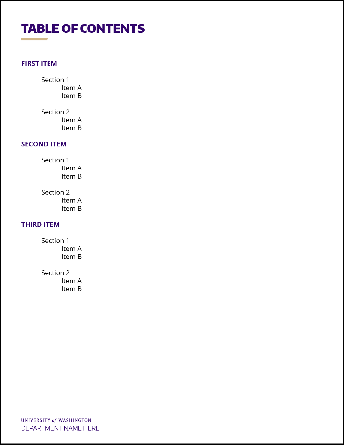 styled word documents uw brand