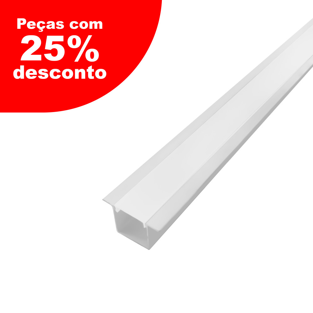 Perfil AL 2315 Embutir Branco 3 M