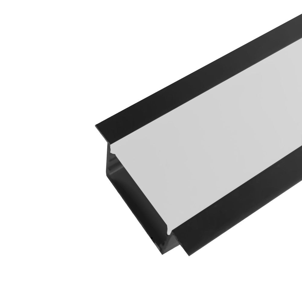 Perfil AL 4420 Embutir Preto 3 M
