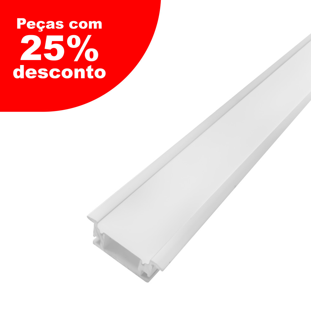 Perfil AL 2811 Embutir Branco 4 M