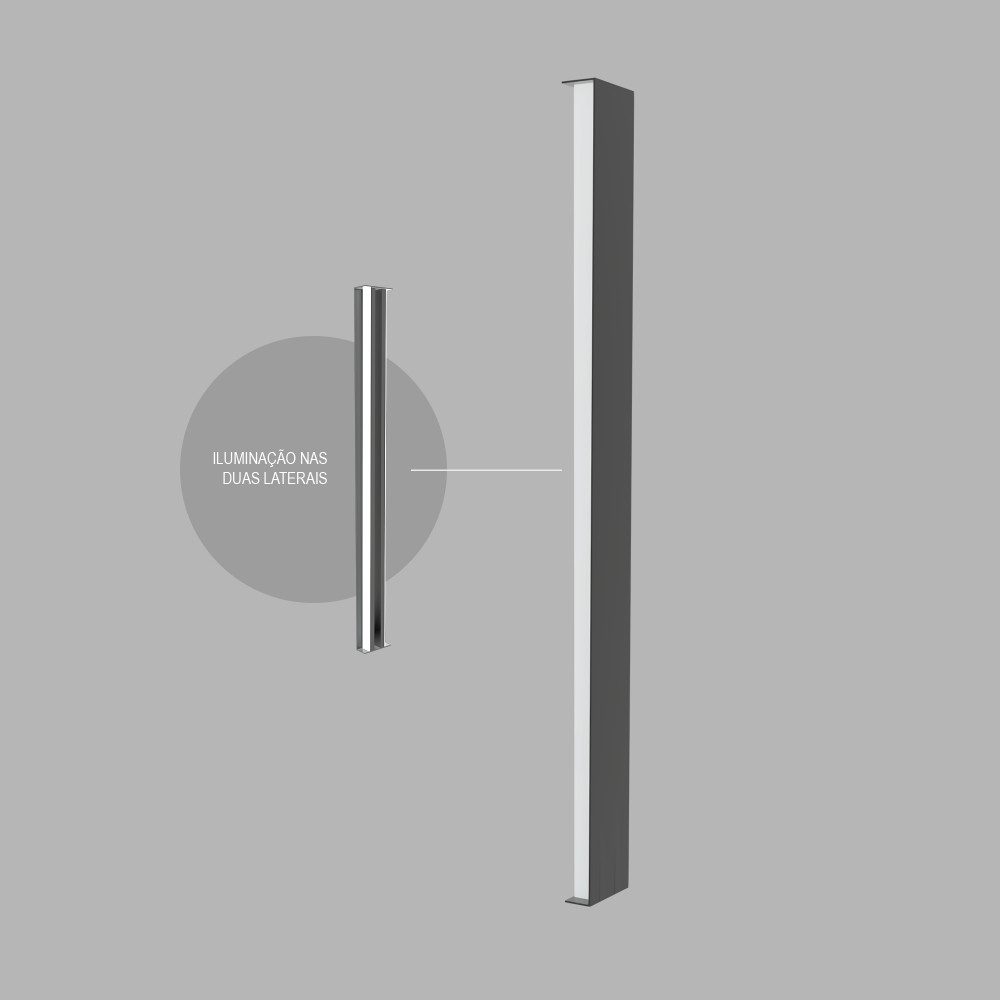 Arandela 5017i-bl 100cm 2x120L 220v IP65 18w 1920Lu 3000k
