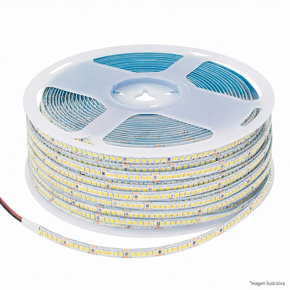 Fita 240 Leds IP20 11mm 4000k<br>220v 13w 1300Lu R 100m.