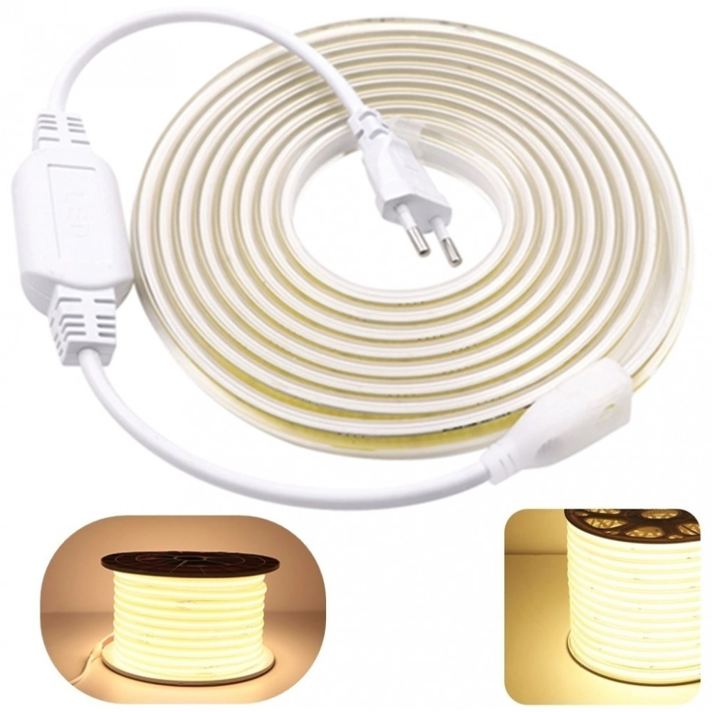 Fita 240 Leds FCOB 127v IP65 9w 11mm 700Lu 3000k R 100m