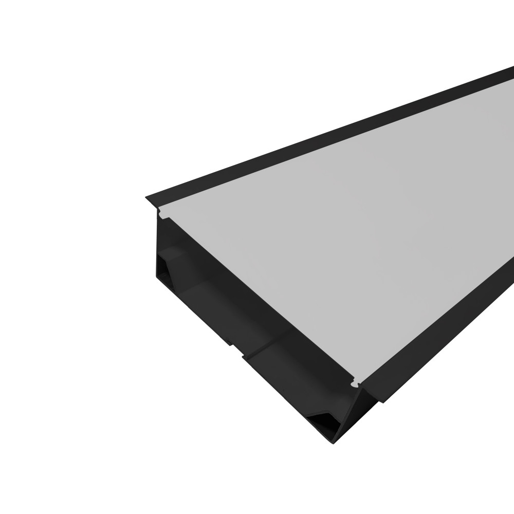 Perfil AL 12035 Embutir Preto 2 M