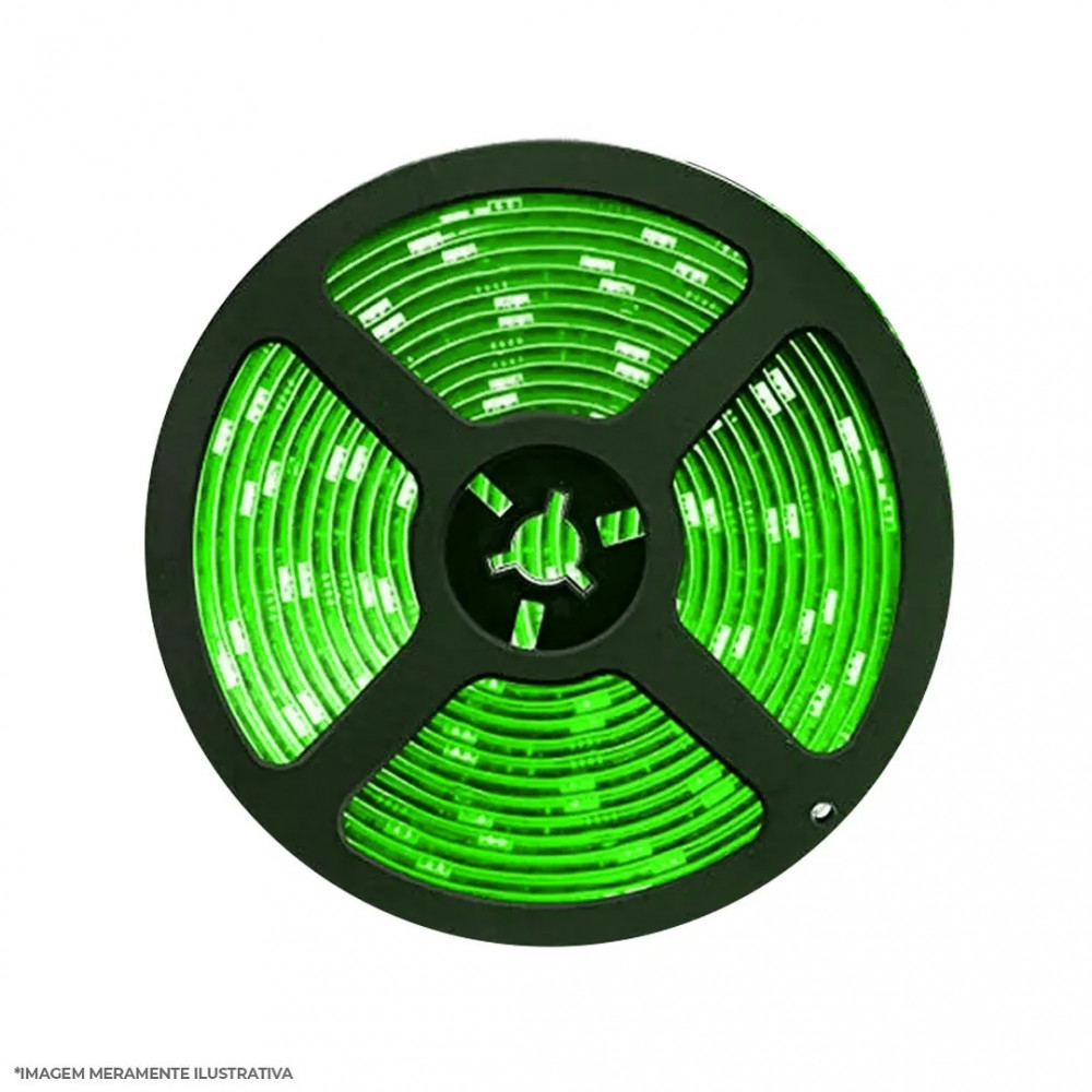 Fita 240 Leds Digital 24V IP20 12W 10mm Green R 5M