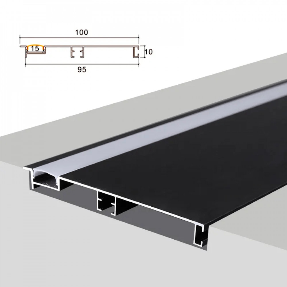 Perfil AL 10010 Rodapé Branco 3 m