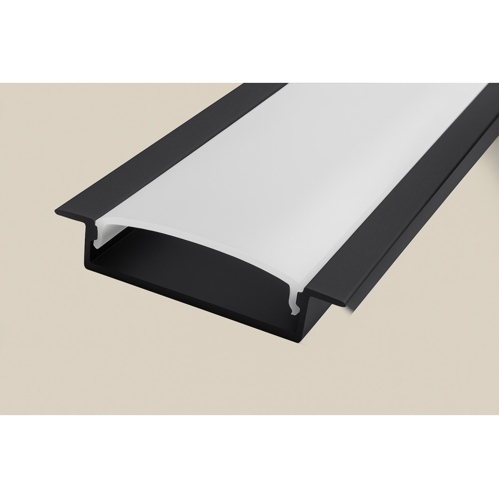 PERFIL AL 6412 EMBUTIR PRETO 3 M