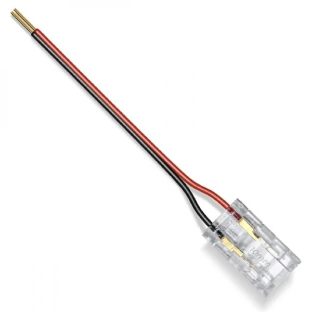 Kit Conector Com Fio Fita Led 8mm P20 2PIN - 10 uni