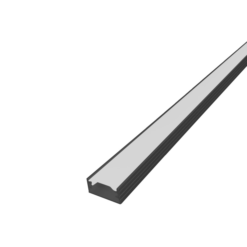 Perfil AL 1407 Sobrepor Preto 2 M