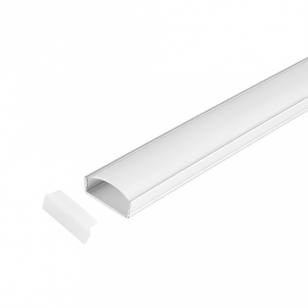 Perfil AL 1806 Sobrepor Flexível Branco  3 m