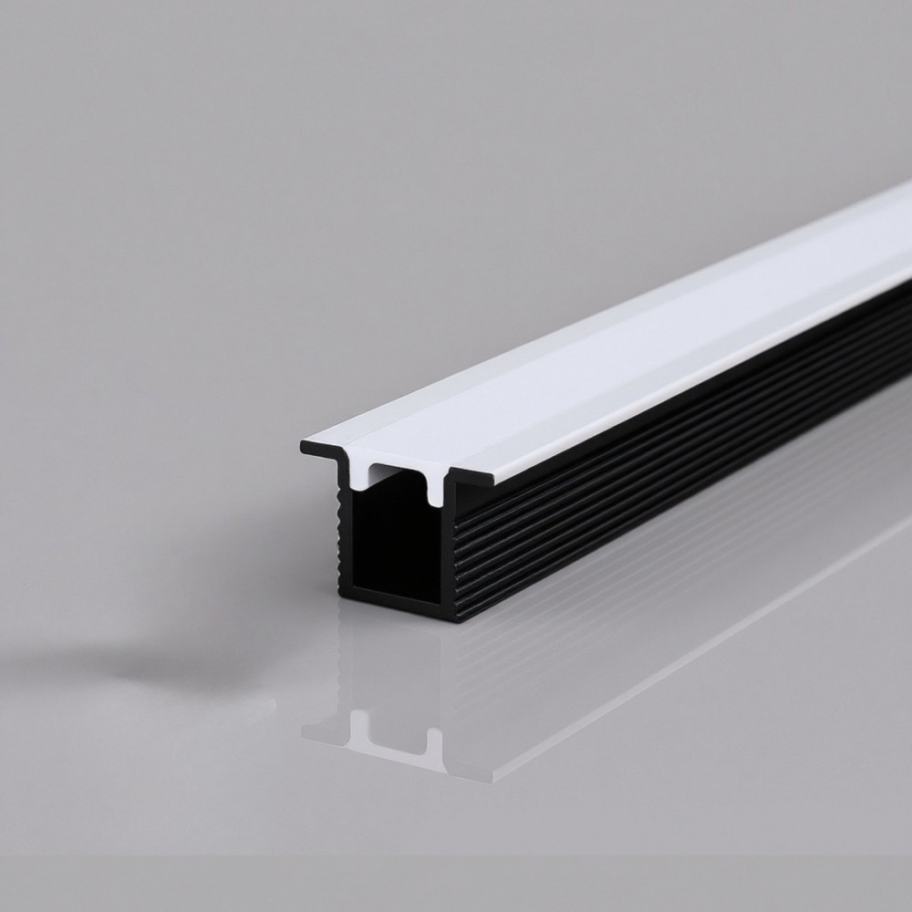 Perfil AL 1209 Embutir Preto 6 m