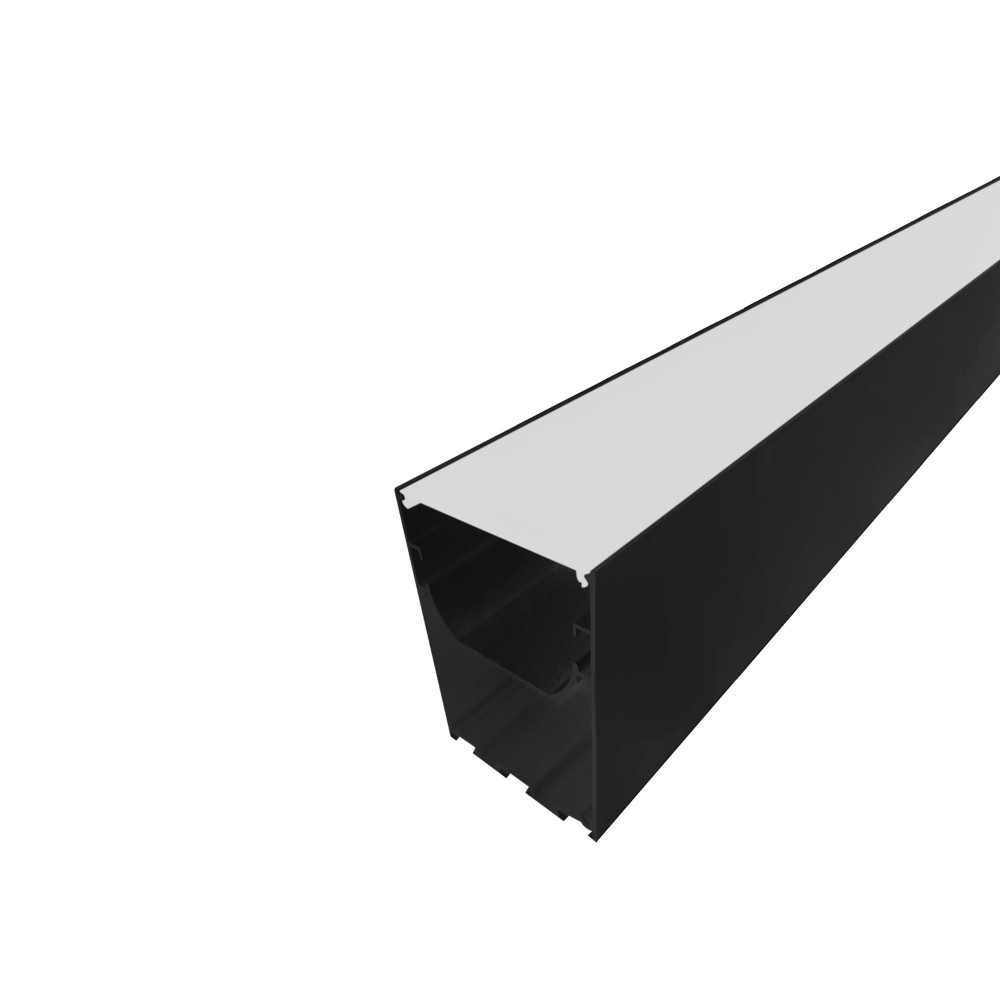 Perfil AL 5075 Sobrepor Preto 3 M
