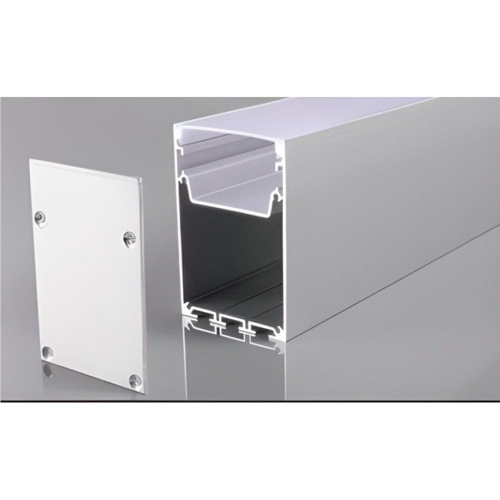 Perfil AL 5075 Sobrepor Branco 6 m