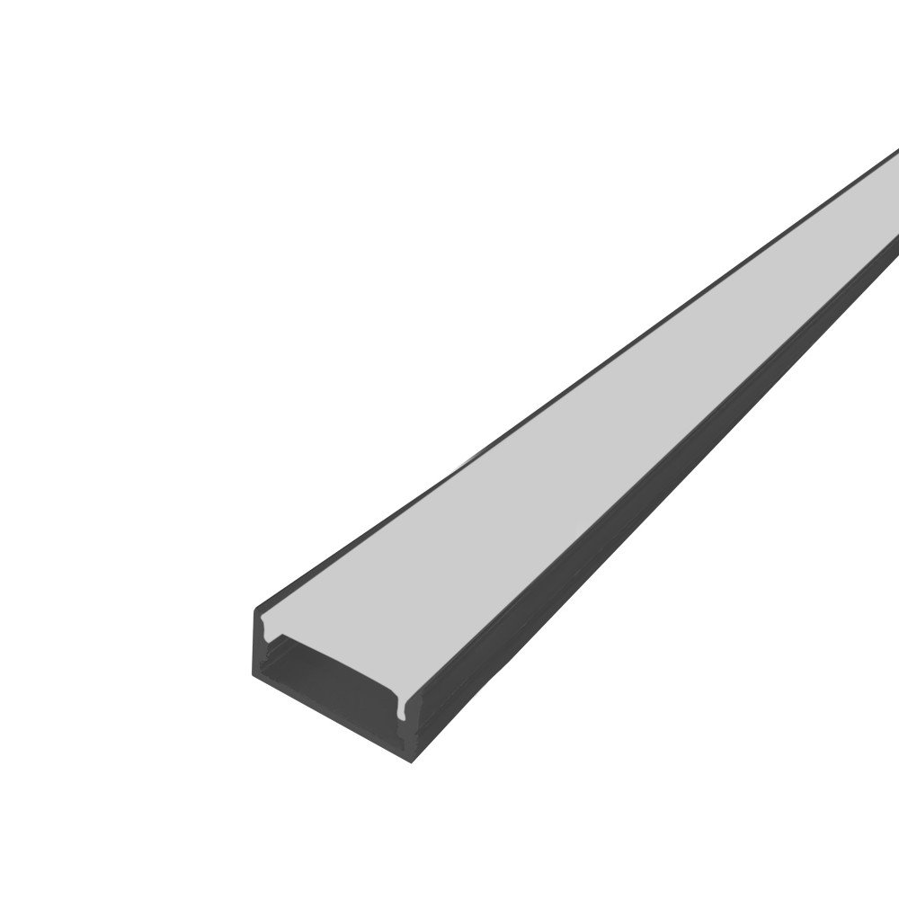 Perfil AL 2310 Sobrepor Preto 2 M