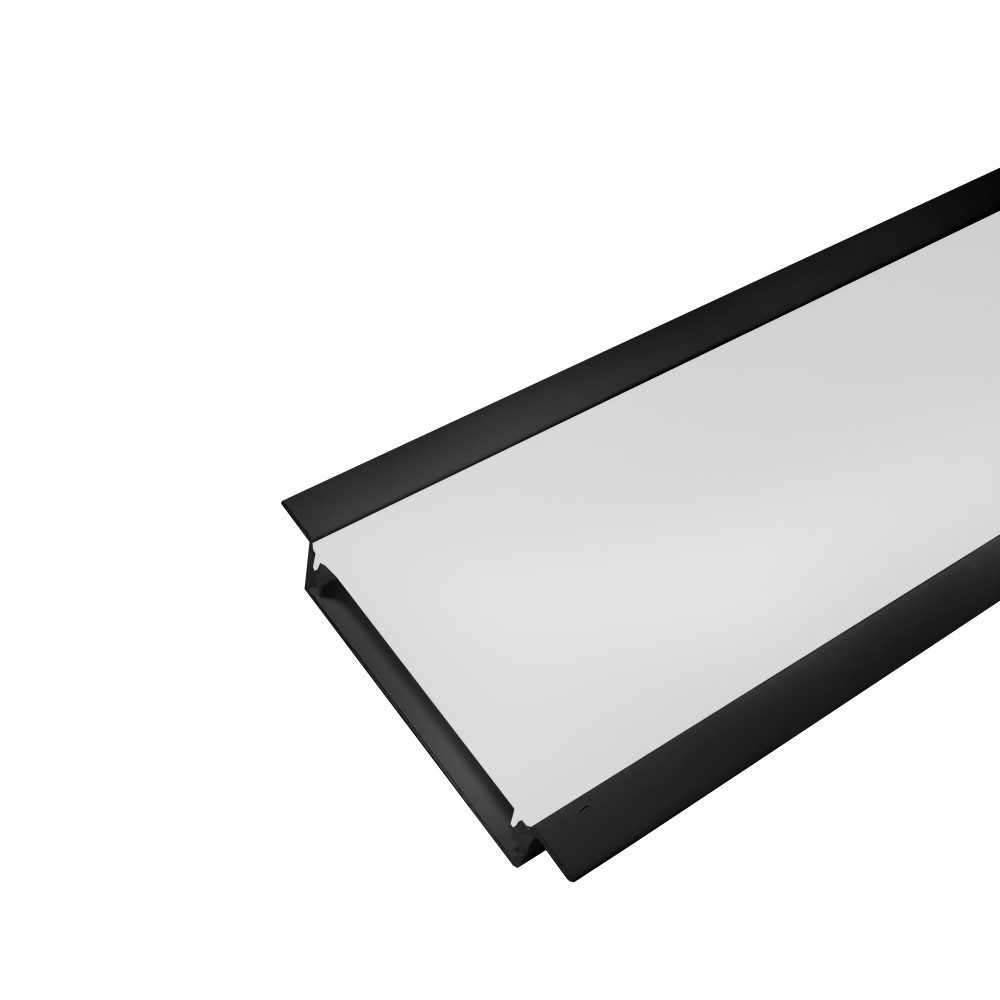 Perfil AL 6412 Embutir Preto 2 M