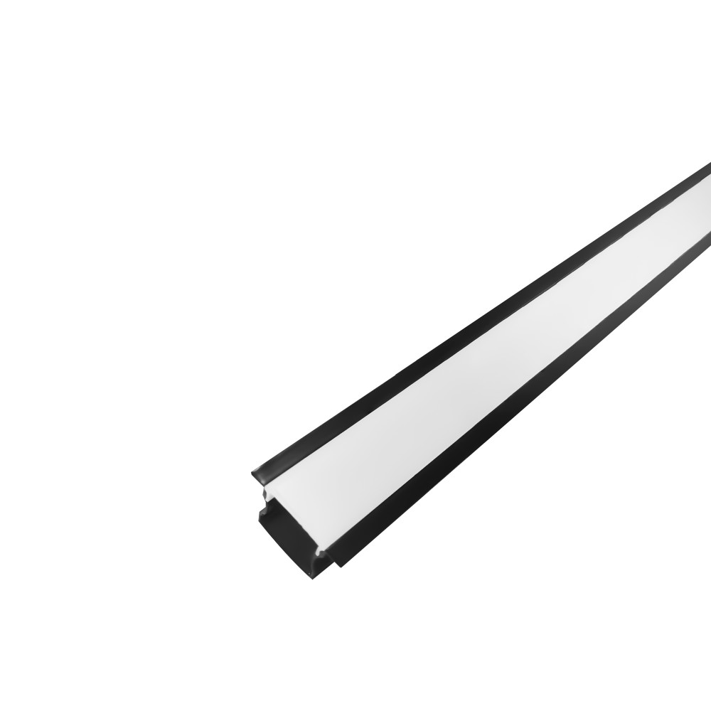 Perfil AL 2414 Embutir Preto 2 M