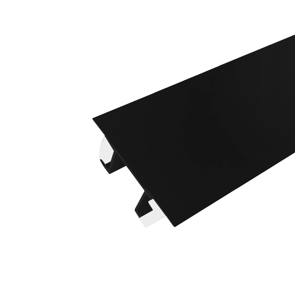 Perfil AL 5017 Sobrepor Preto 2 M