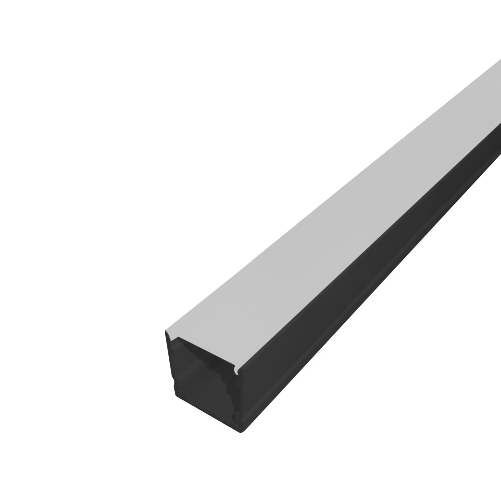 Perfil AL 2020 Sobrepor Preto 4 m