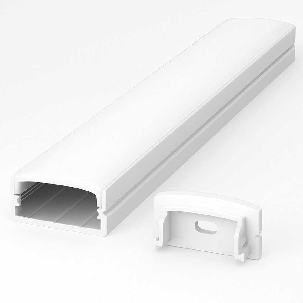 Perfil AL 1707 Sobrepor Branco 3 m